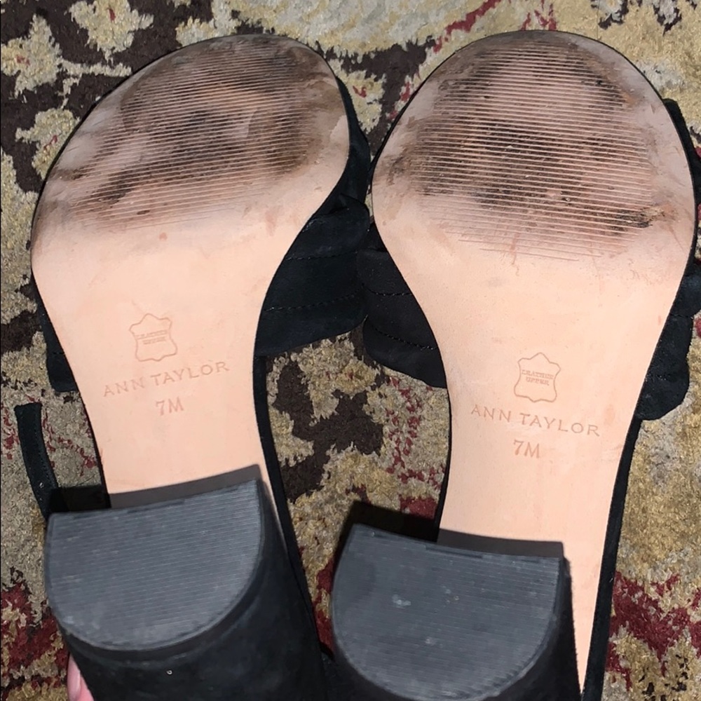 Black Open Toe Block Heel - image 4